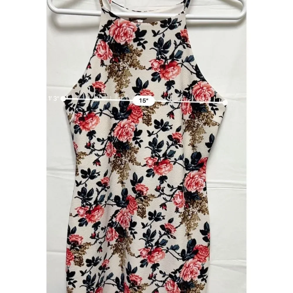 Fashion Magazine Girls Size L‎ Dress White Floral Spaghetti Strap spring AQM-B